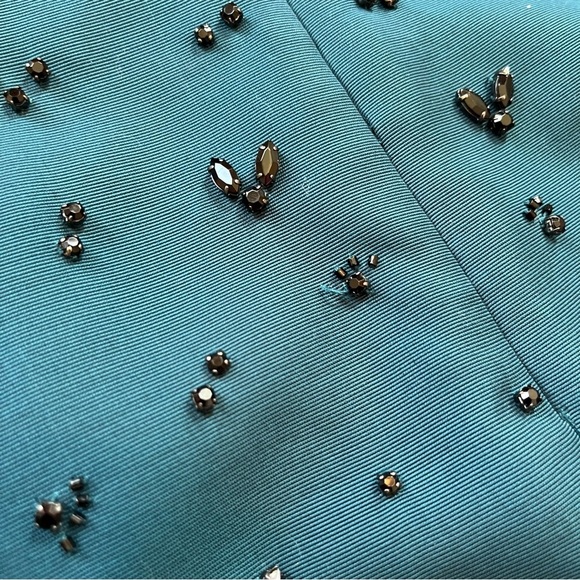 J.Crew Collection 2PC teal beaded crop top & pencil midi skirt *shop@iamwarrior - Picture 14 of 16